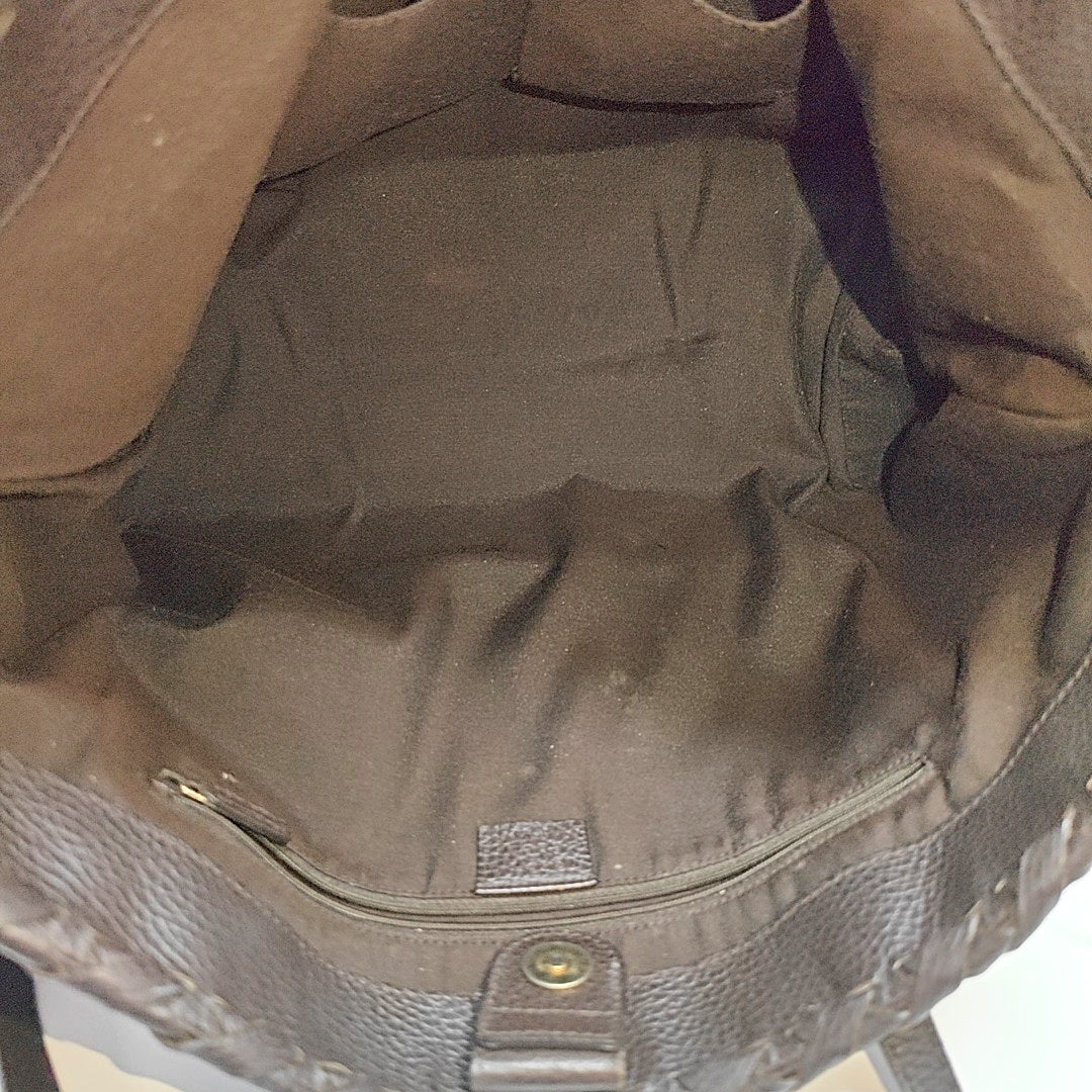 Monogram Canvas Tote Bag Brown