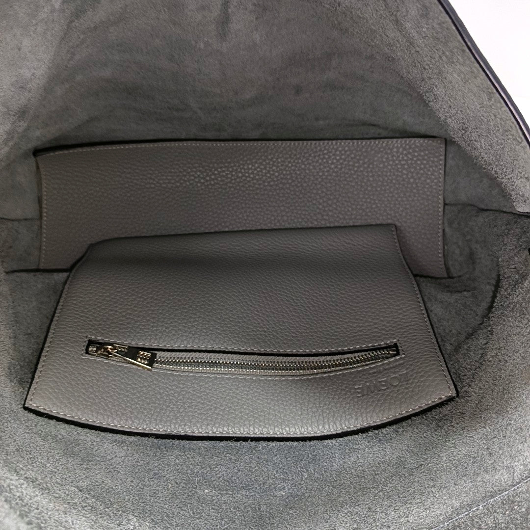 Calfskin Shoulder Bag Gray