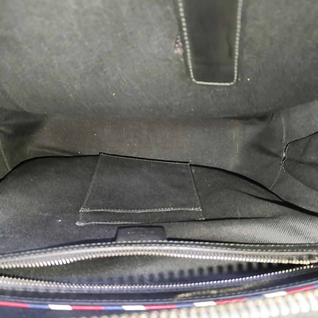 Monogram Coated Canvas Backpack Black
