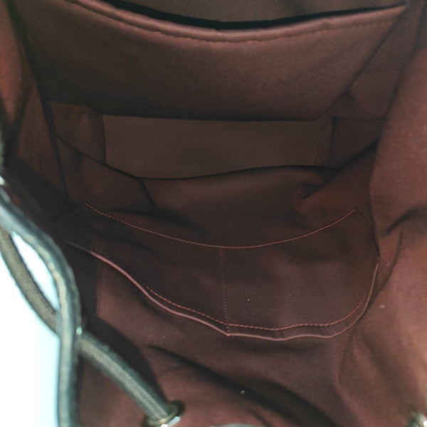 Coated Canvas Backpack Brown