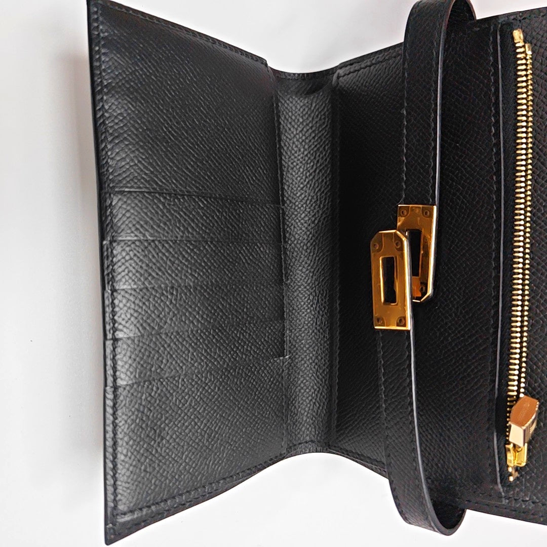 Kelly Epsom Black Wallet