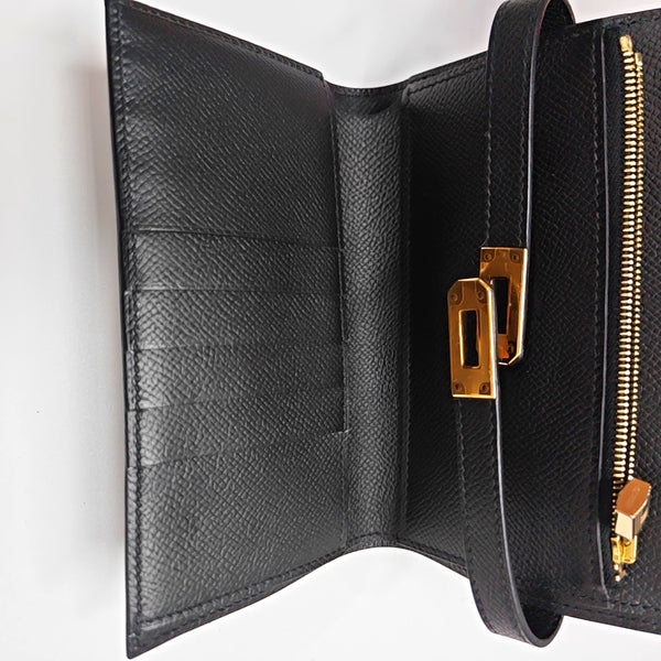 Kelly Epsom Black Wallet