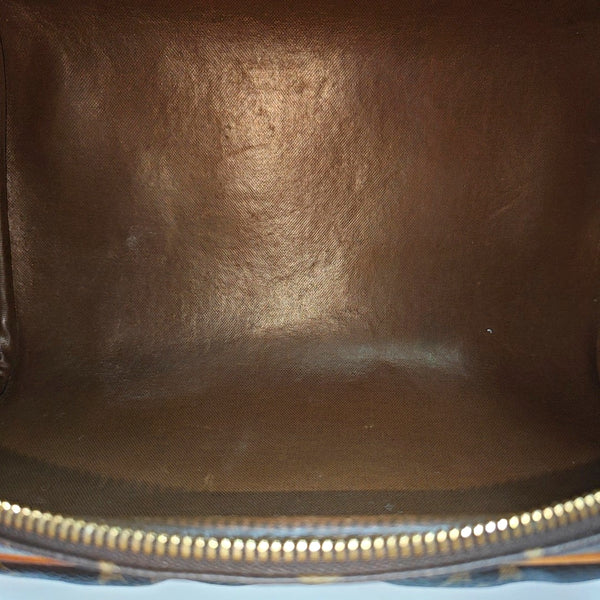 Monogram Coated Canvas Top Handle Bag Brown