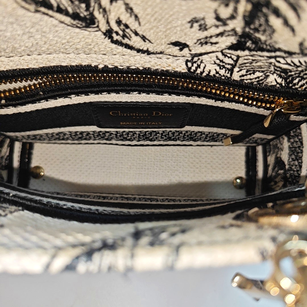 Lady Dior Mini Canvas Multicolor