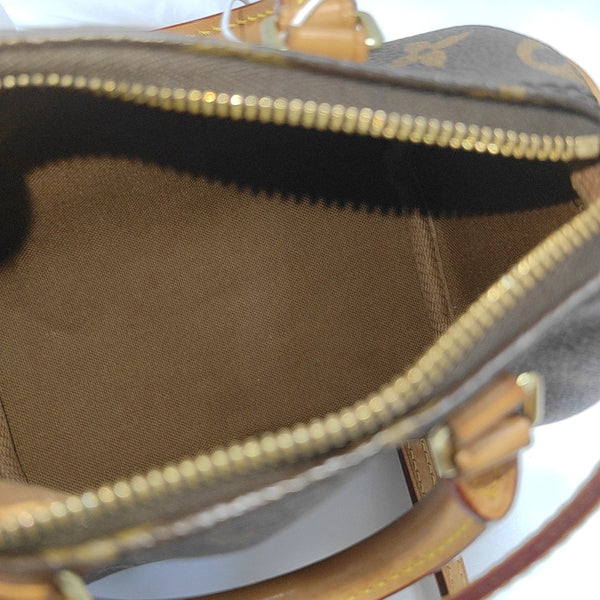 SPEEDY Nano Monogram Coated Canvas Brown