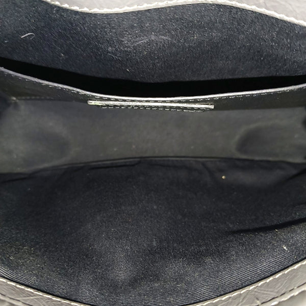 NIKI Small Chevron Calfskin Gray