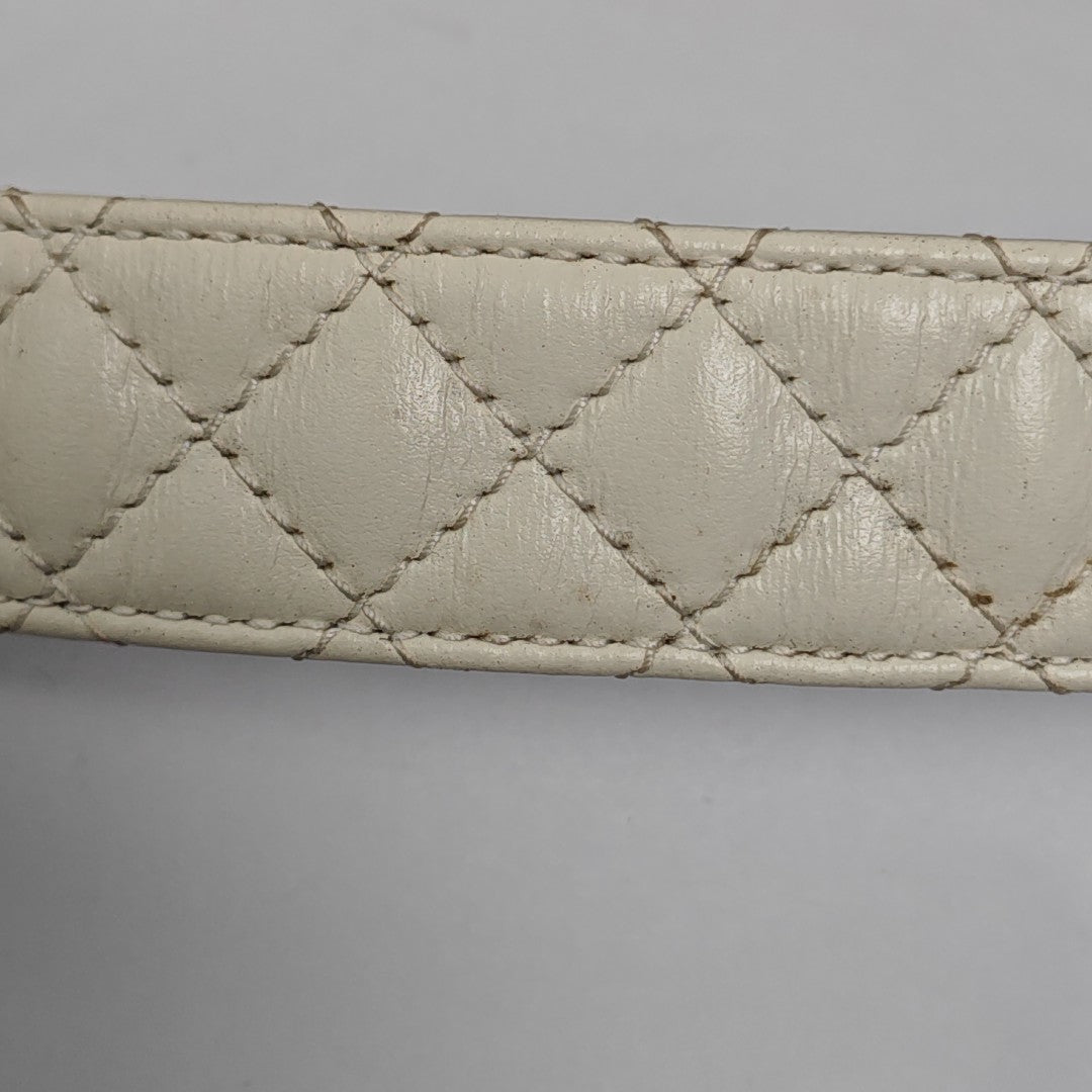 Leather Belt White