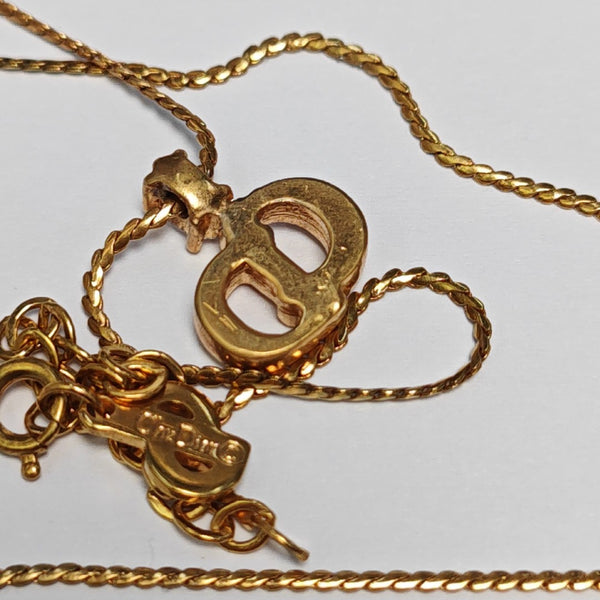 Petit CD Metal Gold Necklace