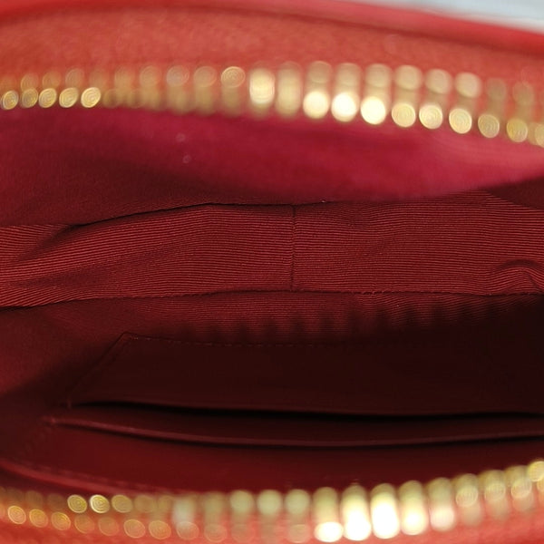 C CHARM Small Quilted Calfskin Red