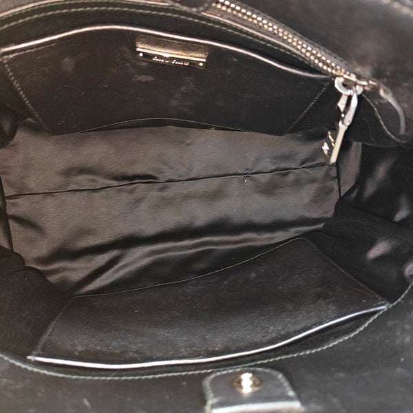 Lambskin Top Handle Bag Black