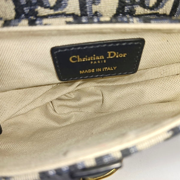 Authenticated pre-owned  Saddle Mini Oblique Canvas Blue - Shoulder Bag at Looply
