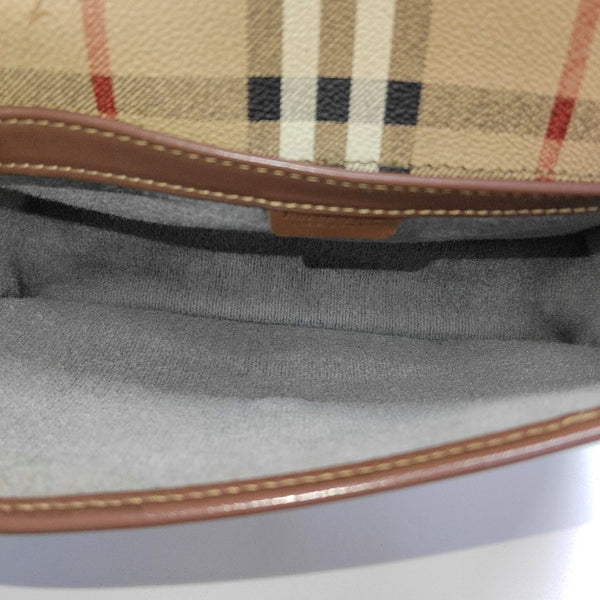 Coated Canvas Shoulder Bag Brown