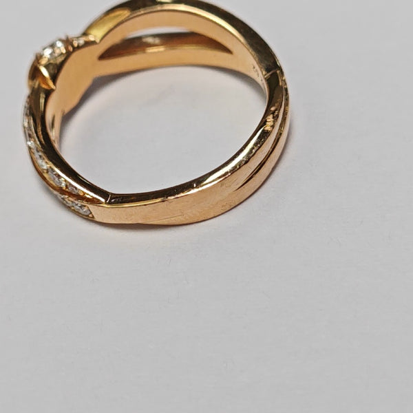 Jeux De Liens 18k Rose Gold Ring EU 52