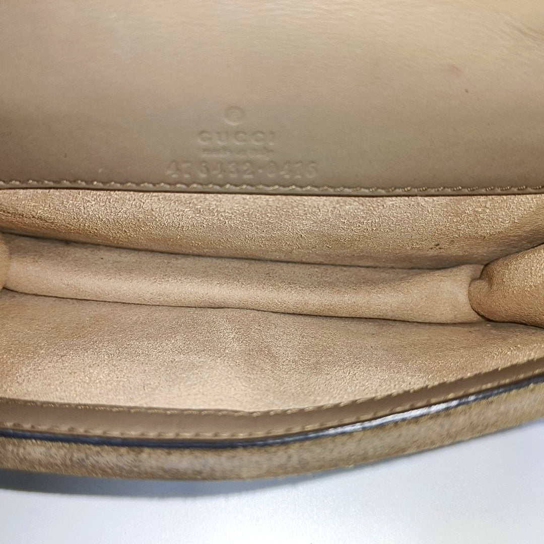 Dionysus Super Mini Monogram Coated Canvas Beige