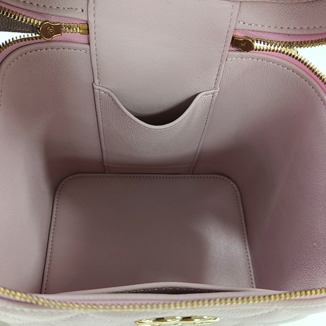TRENDY CC Quilted Grained Calfskin Pink