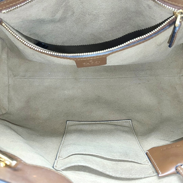 Padlock Medium Monogram Coated Canvas Beige