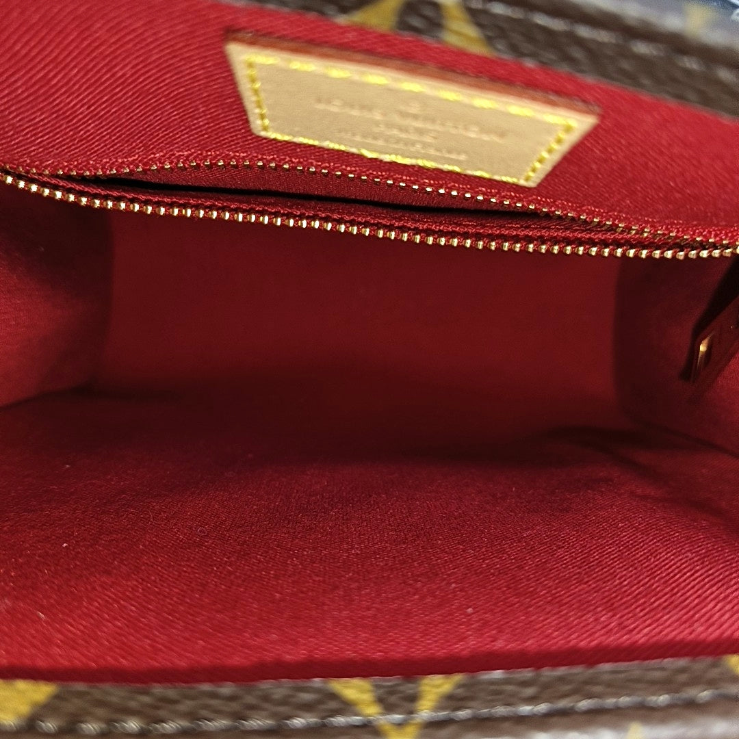 SAC PLAT BB Monogram Coated Canvas Brown