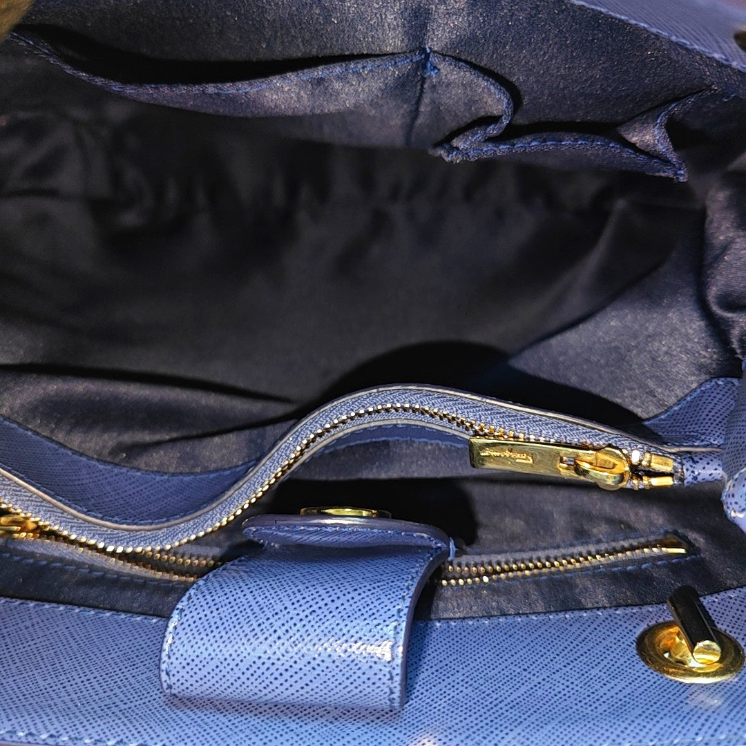 Calfskin Tote Bag Blue