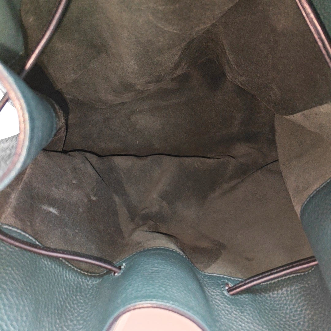 Calfskin Top Handle Bag Green
