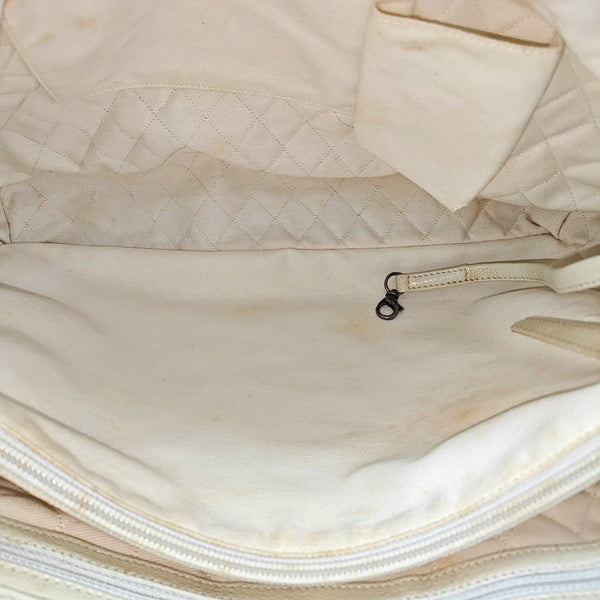 Quilted Lambskin Tote Bag White