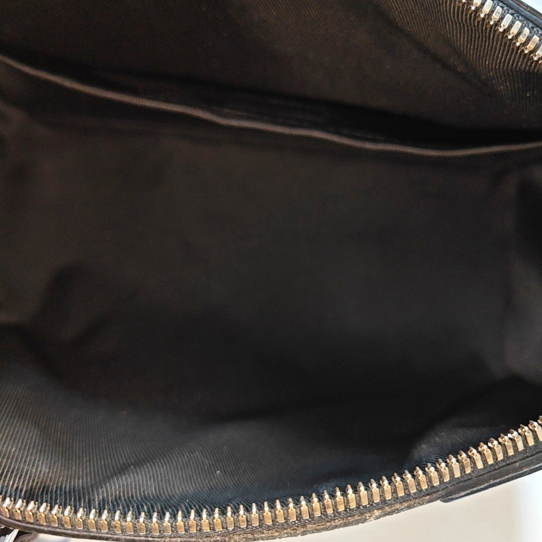 KEEPALL Monogram Coated Canvas Black