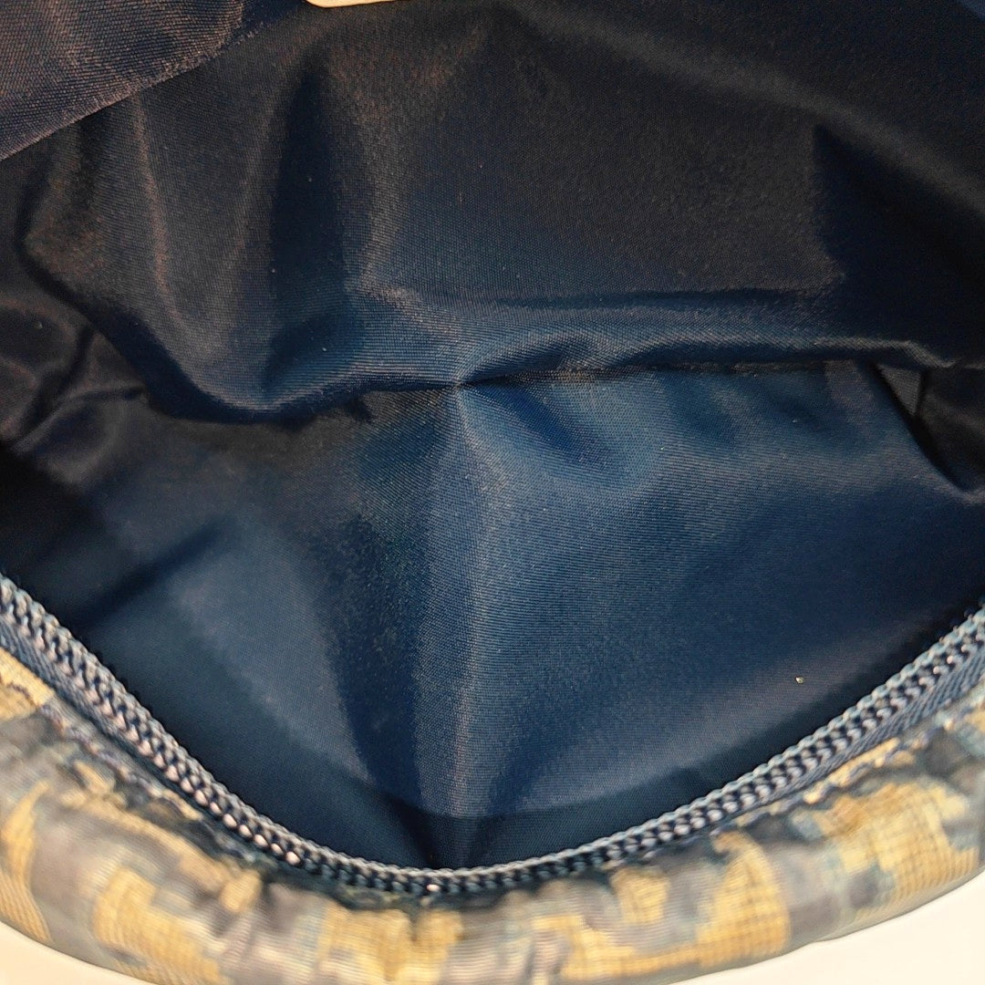Oblique Fabric Belt Bag Blue