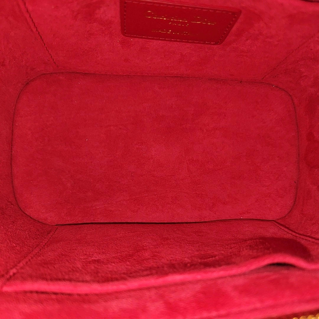 Travel Vanity Small Cannage Lambskin Red