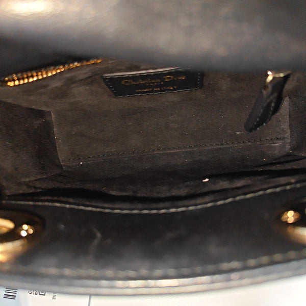 Authenticated pre-owned  Lady Dior Mini Lambskin Black - Tote Bag at Looply