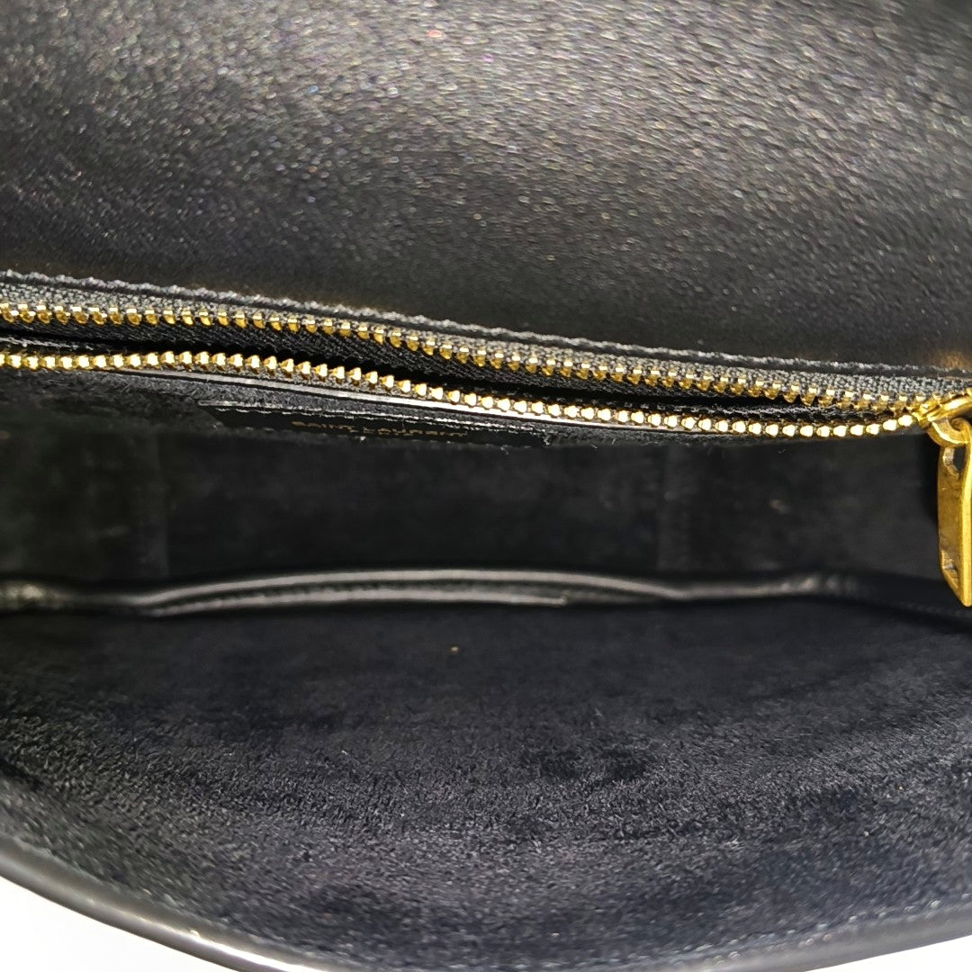 Calfskin Shoulder Bag Black