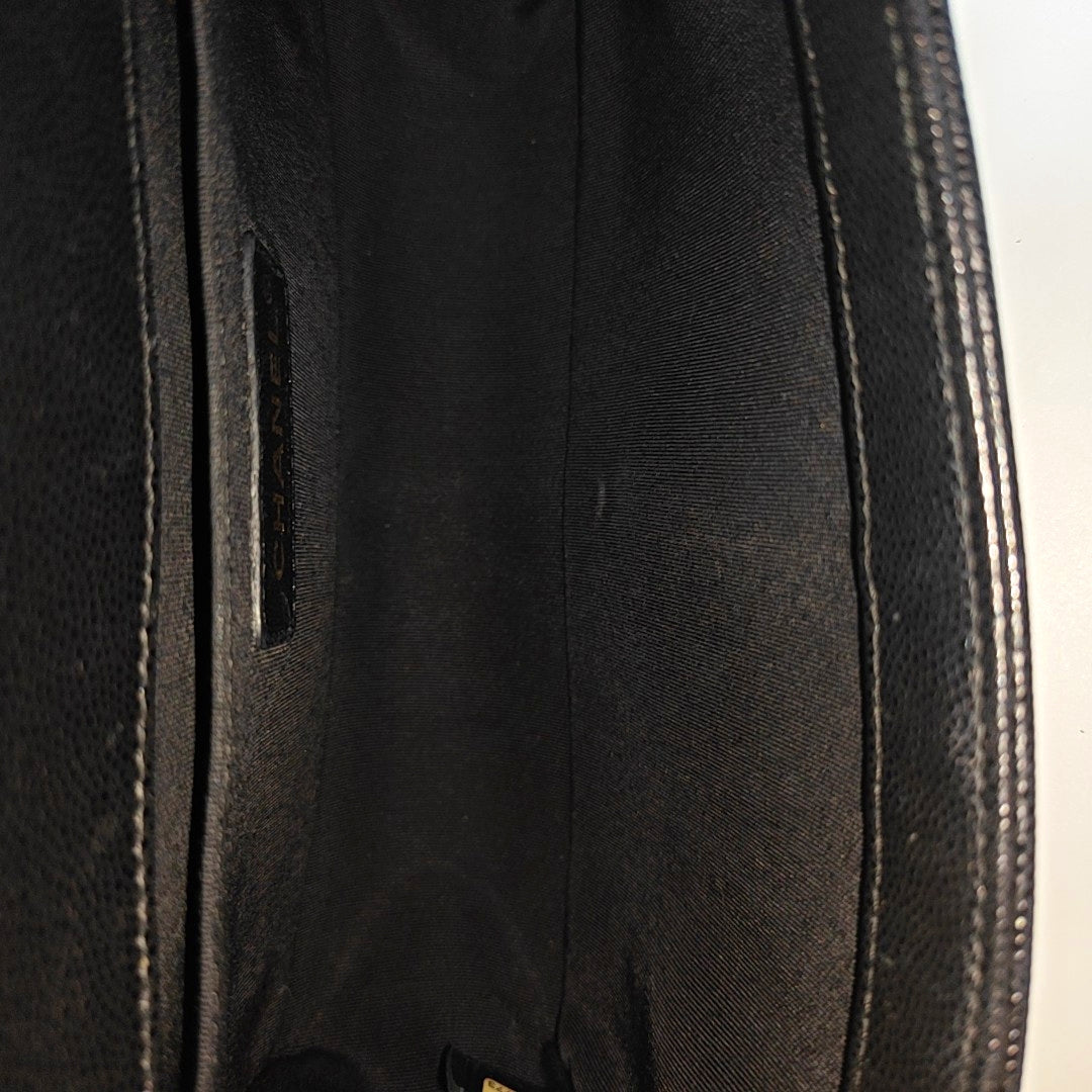BOY CHANEL Medium Quilted Grained Calfskin Black