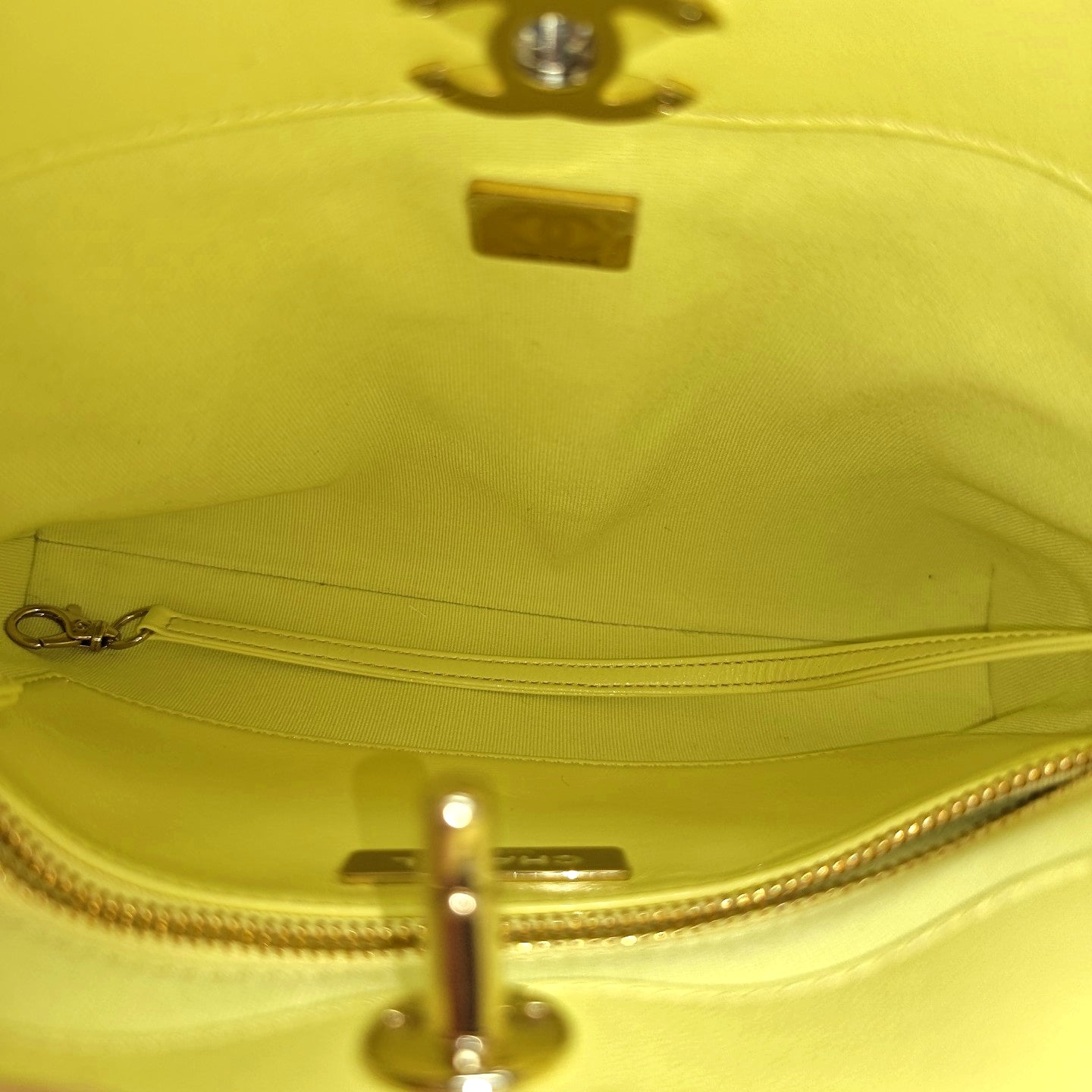CHANEL 31 Mini Quilted Calfskin Yellow