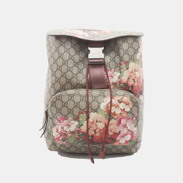 GG Blooms Monogram Coated Canvas Beige