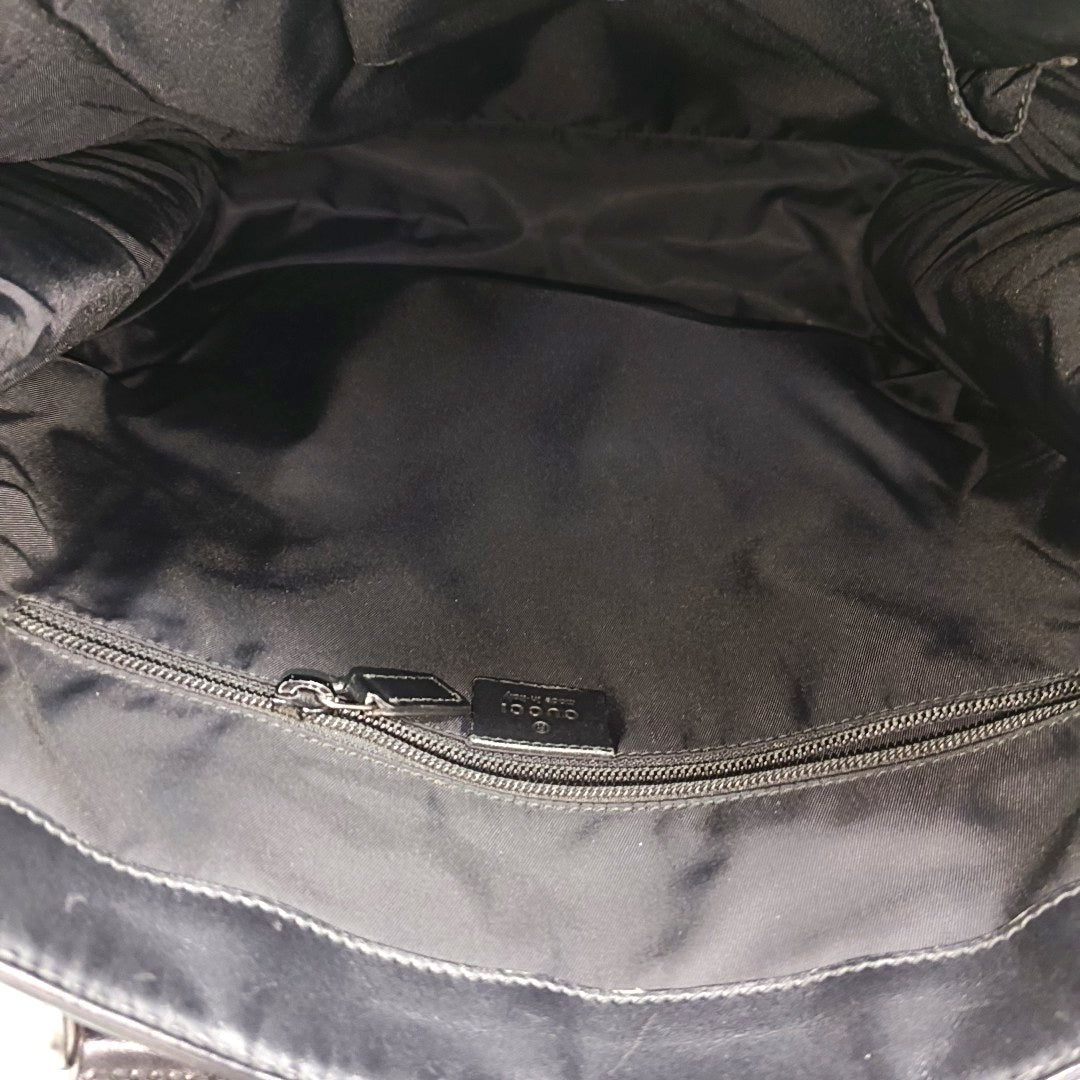 Monogram Coated Canvas Tote Bag Black
