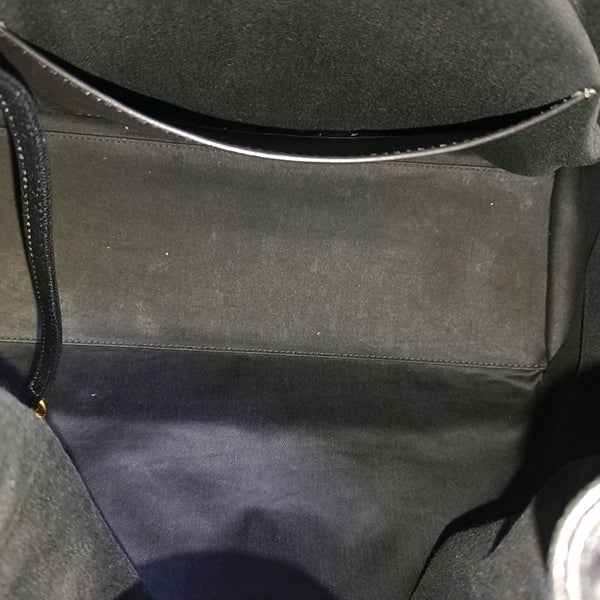 CHANEL 25 Large Quilted Grained Calfskin Black