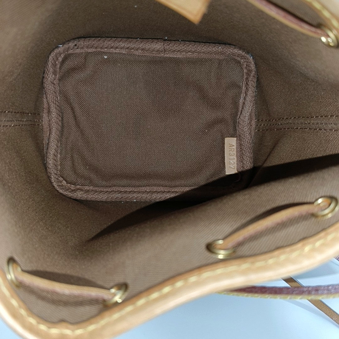NÉONOÉ Nano Monogram Coated Canvas Brown