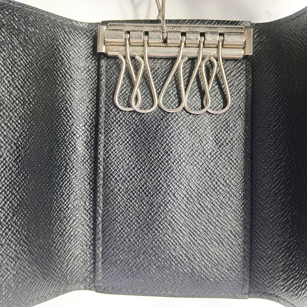 Damier Graphite Coated Canvas Key Pouch Gray
