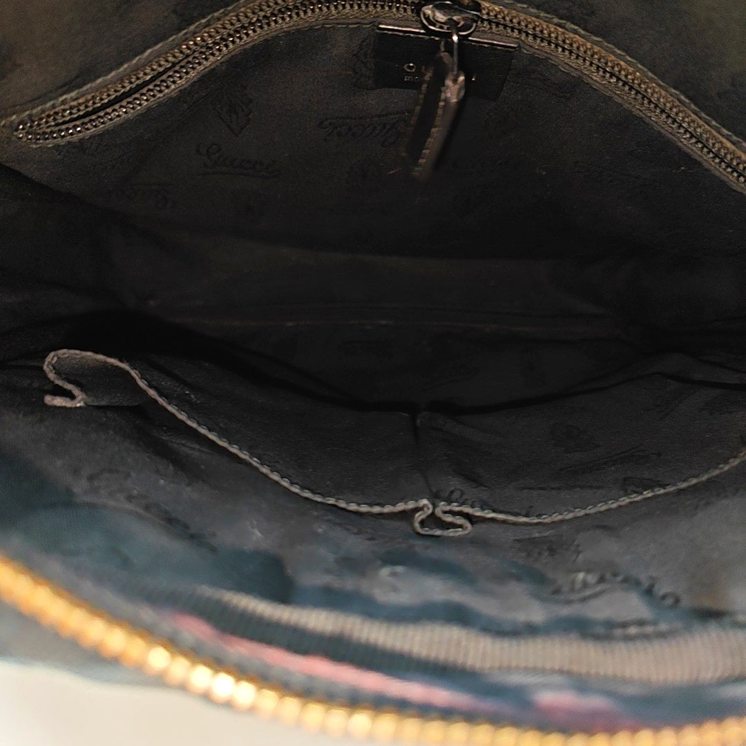 GG Imprime Messenger Monogram Coated Canvas Black