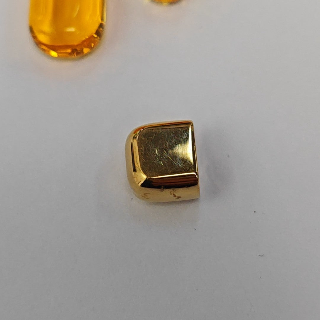 FF Metal Orange Stud Earrings