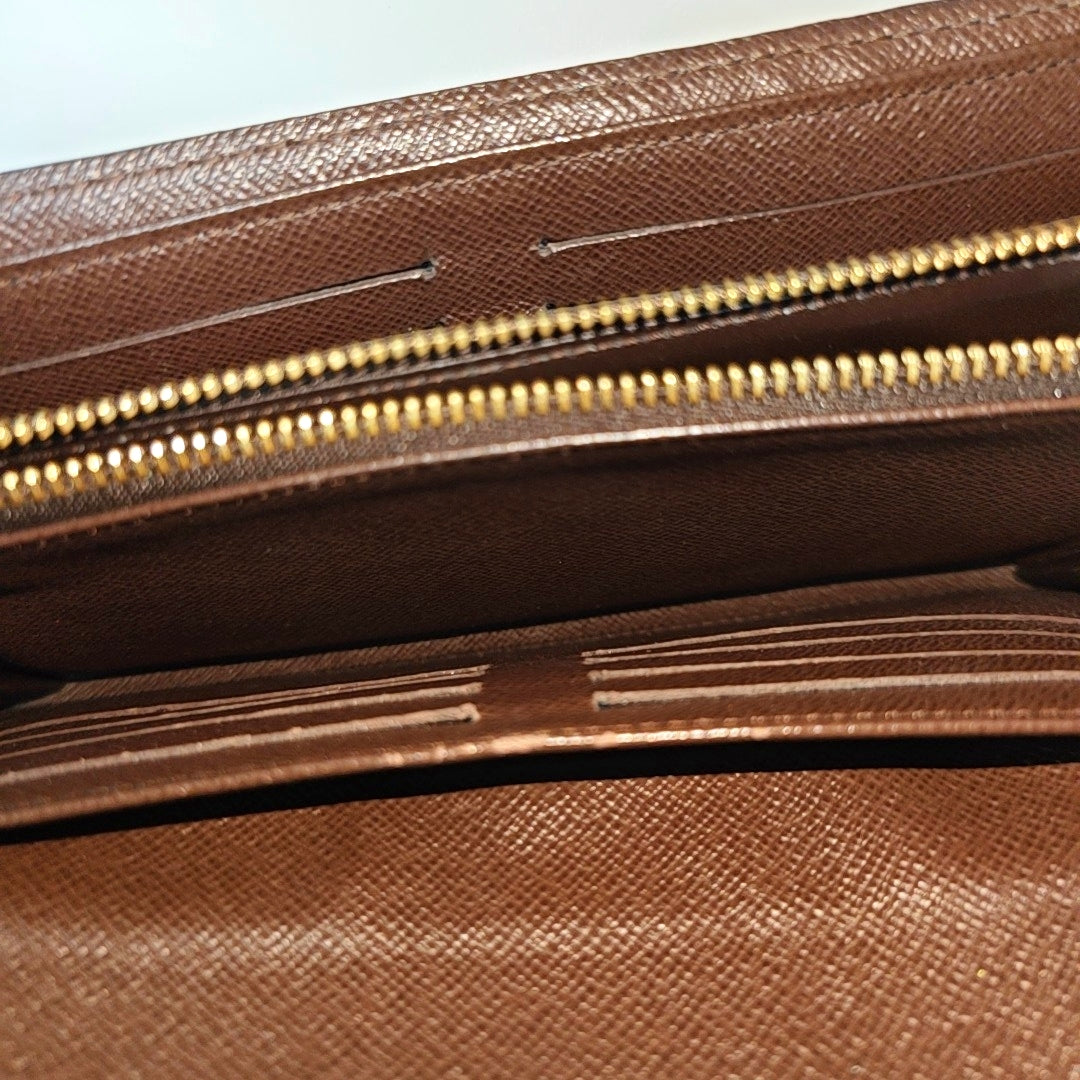 SISTINA Damier Ebene Coated Canvas Brown Wallet