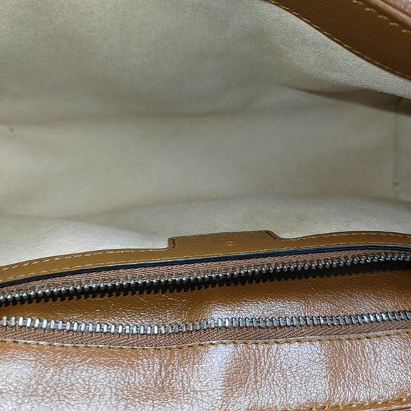 GG Marmont Medium Quilted Calfskin Brown