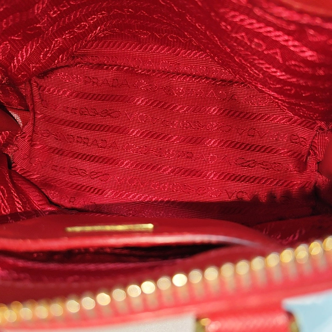 Promenade Mini Saffiano Calfskin Red