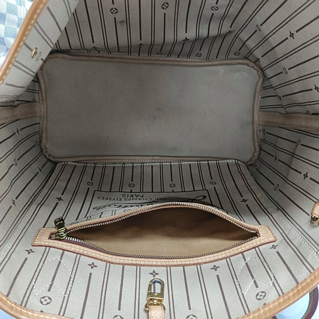 NEVERFULL MM Monogram Coated Canvas Brown