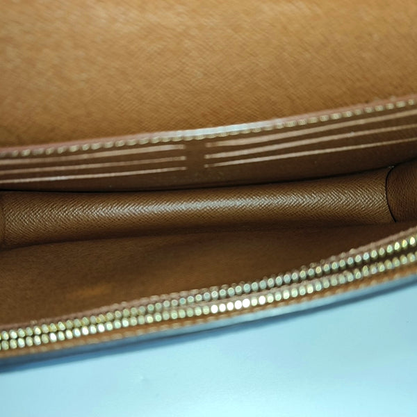 S LOCK Monogram Coated Canvas Brown