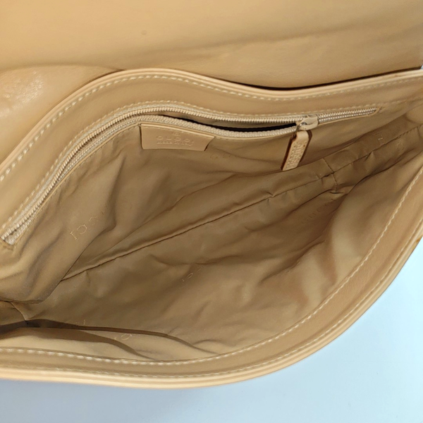 Calfskin Shoulder Bag Beige