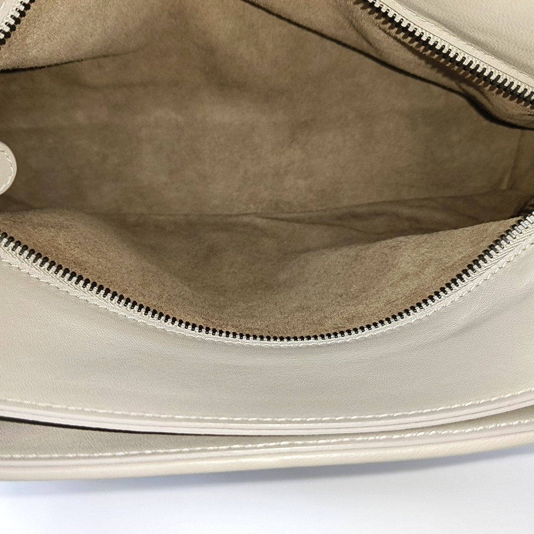 Lambskin Top Handle Bag Gray