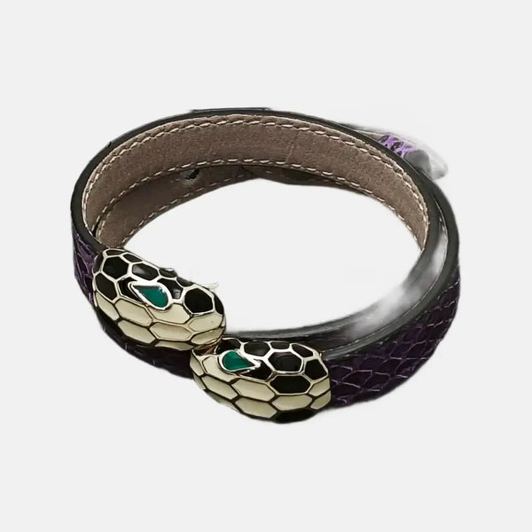 Pulsera Rígida SERPENTI Morado Metálico