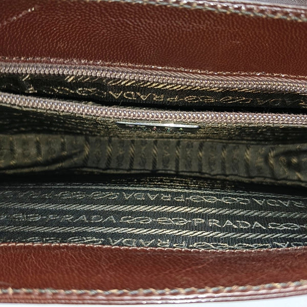 Calfskin Top Handle Bag Brown