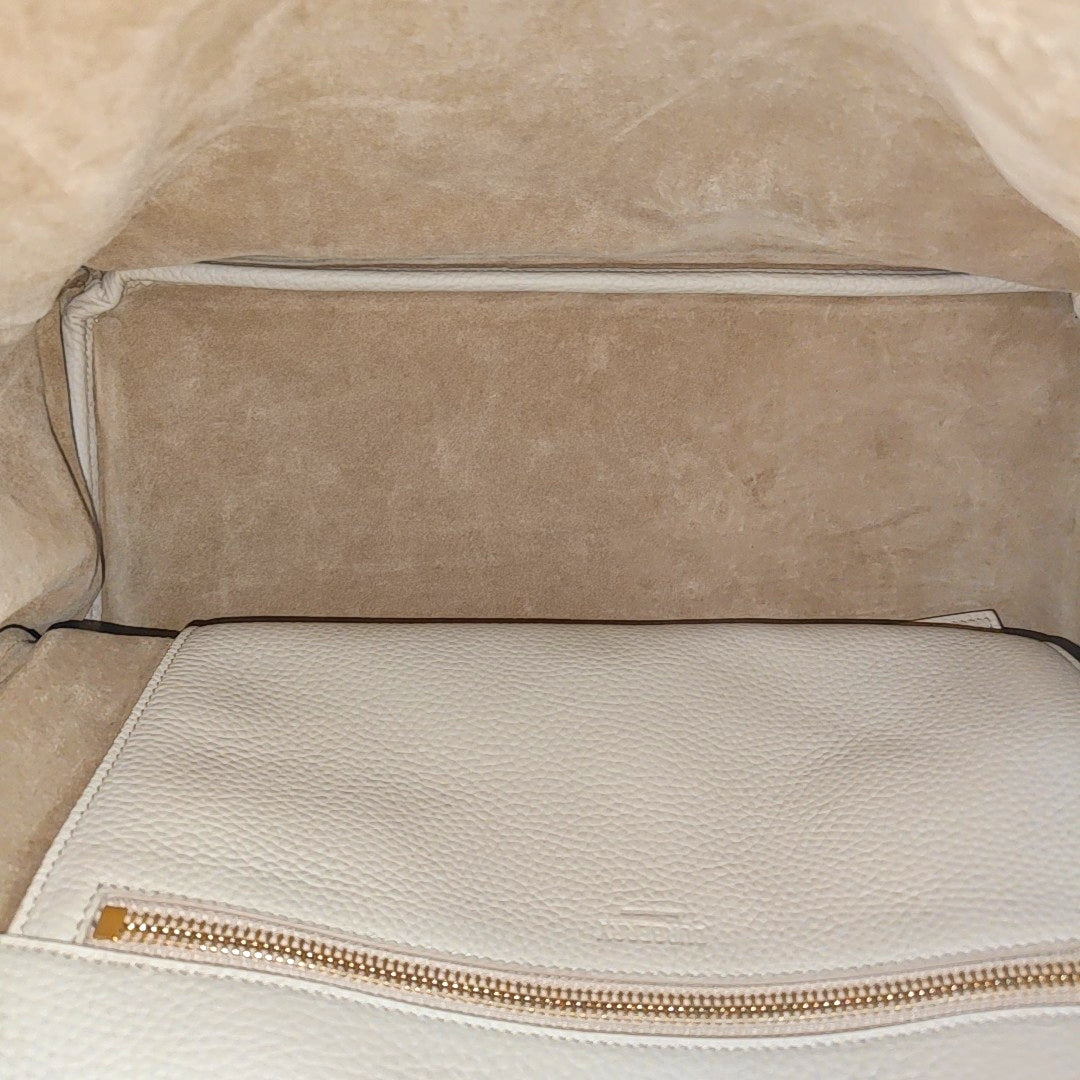 Calfskin Tote Bag Medium Beige