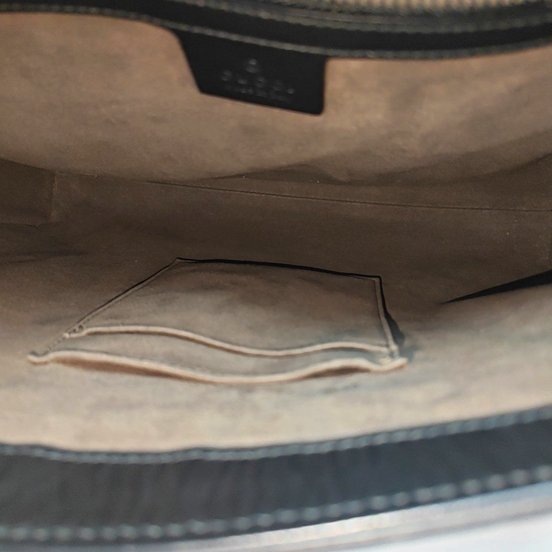 Monogram Calfskin Crossbody Bag Black
