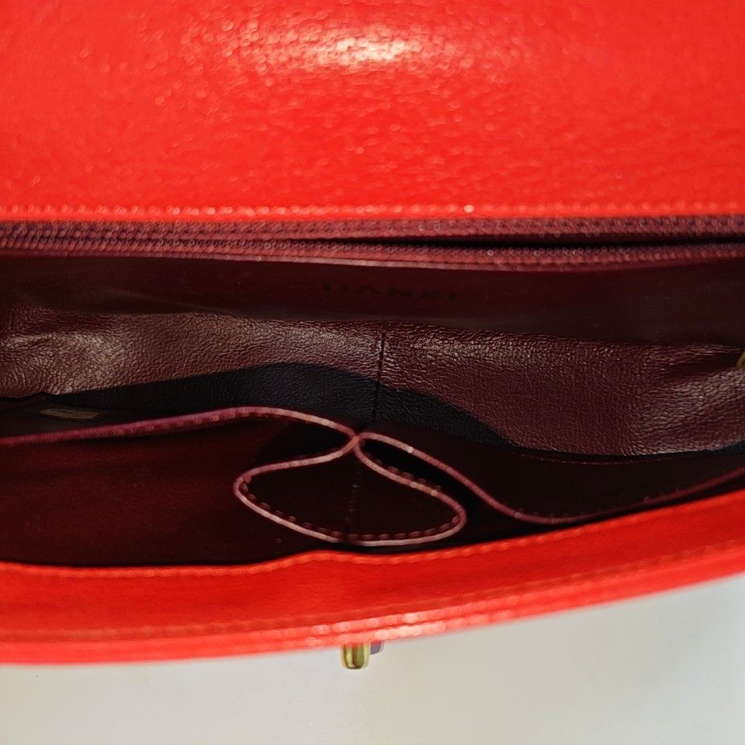 Quilted Calfskin Shoulder Bag Red